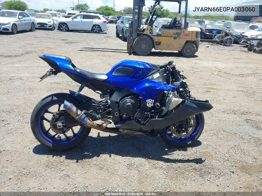 2023 Yamaha Yzfr1 VIN: JYARN66E0PA003060 Lot: 45561014
