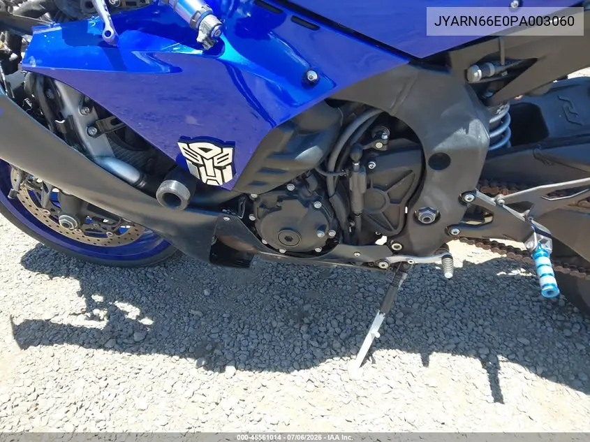 2023 Yamaha Yzfr1 VIN: JYARN66E0PA003060 Lot: 45561014