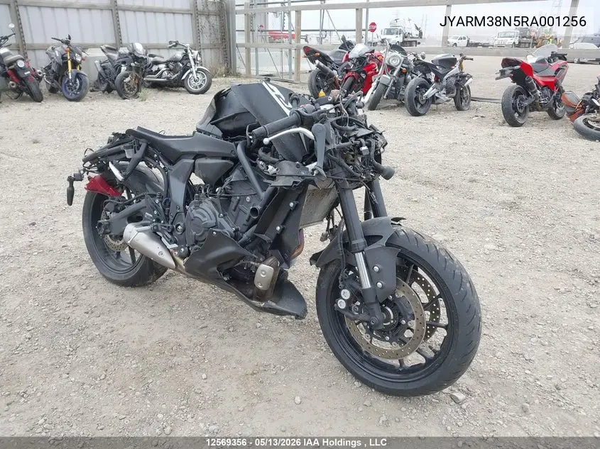 2024 Yamaha Yzfr7 VIN: JYARM38N5RA001256 Lot: 12569356