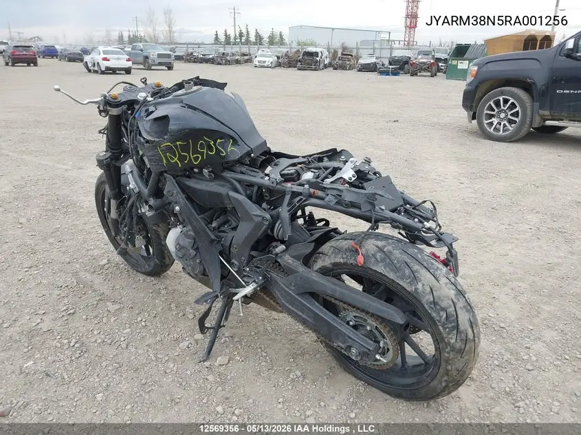 2024 Yamaha Yzfr7 VIN: JYARM38N5RA001256 Lot: 12569356