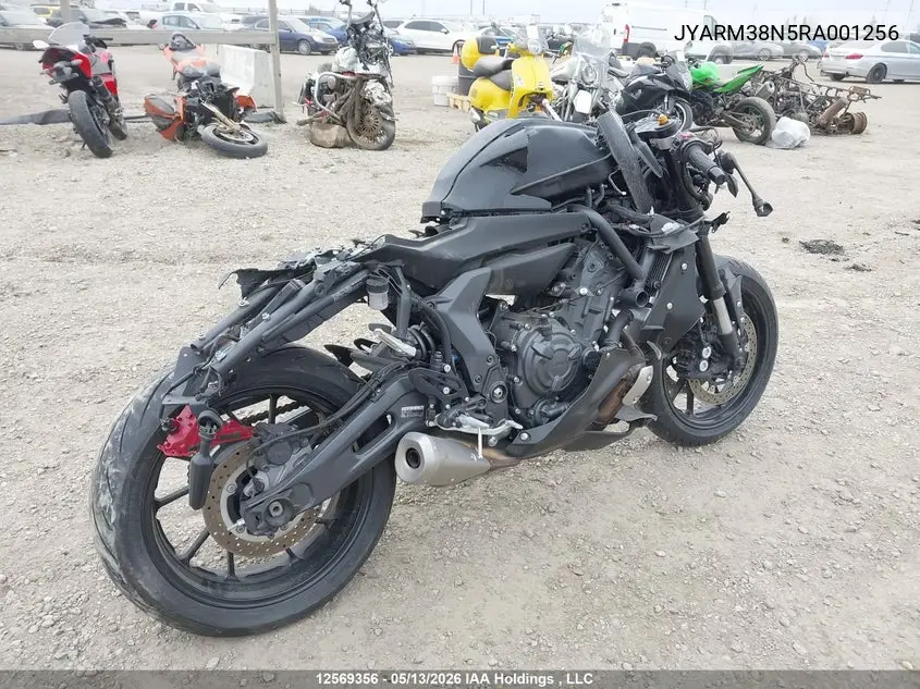 2024 Yamaha Yzfr7 VIN: JYARM38N5RA001256 Lot: 12569356