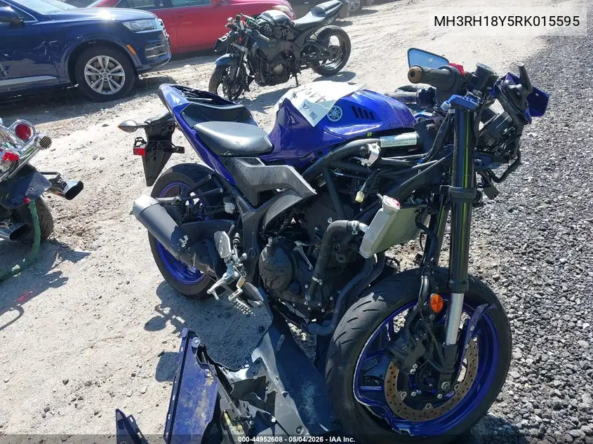 2024 Yamaha Yzfr3 A VIN: MH3RH18Y5RK015595 Lot: 44952608