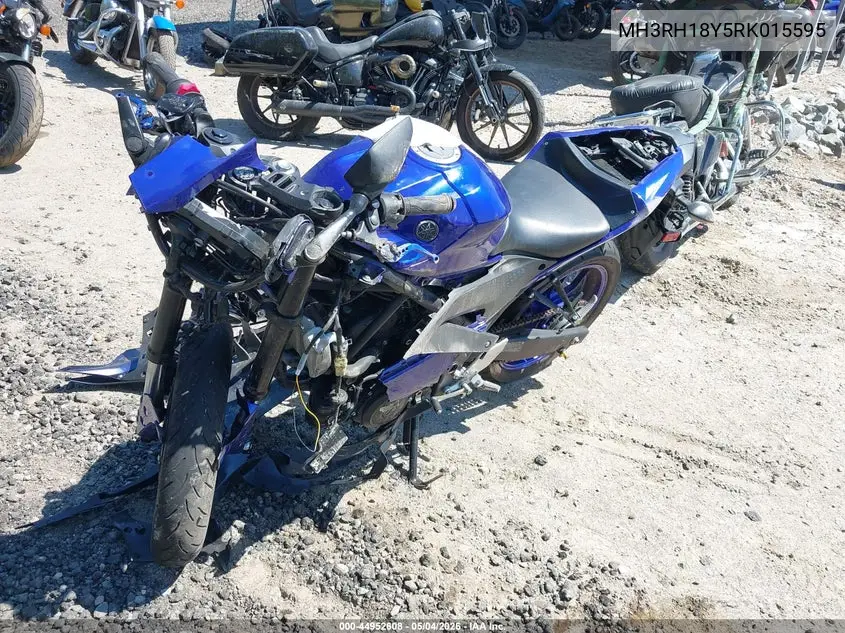 2024 Yamaha Yzfr3 A VIN: MH3RH18Y5RK015595 Lot: 44952608