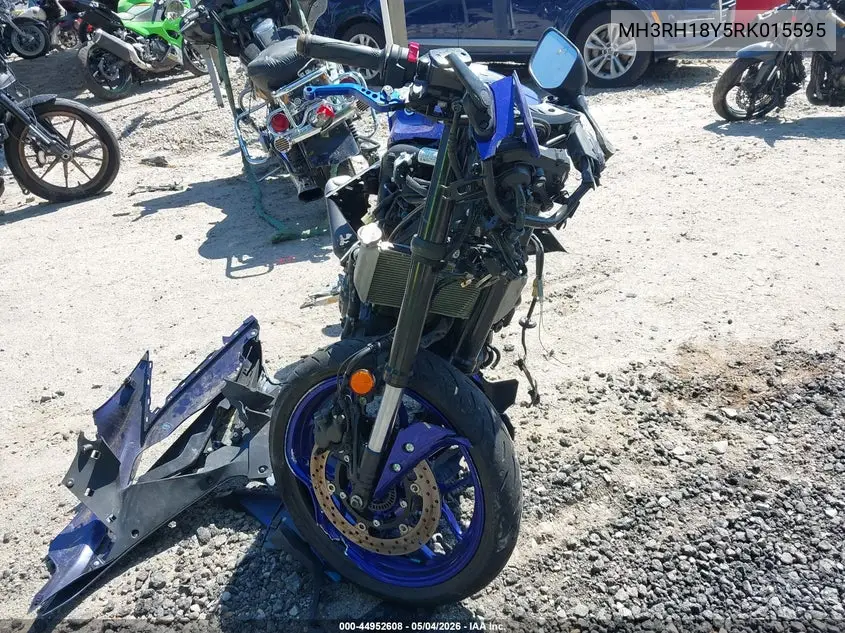 2024 Yamaha Yzfr3 A VIN: MH3RH18Y5RK015595 Lot: 44952608