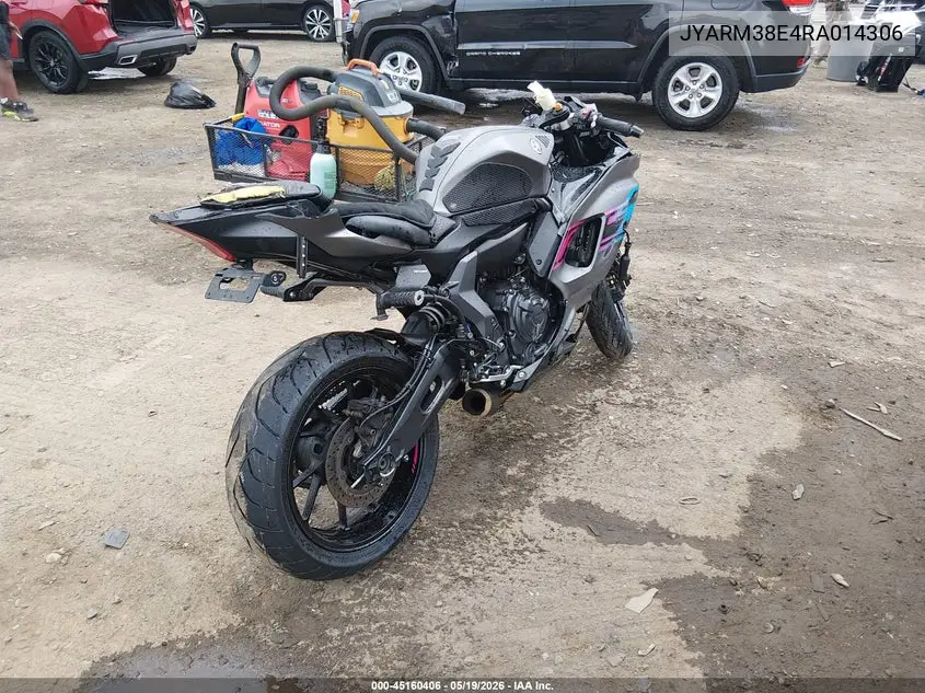 2024 Yamaha Yzfr7 VIN: JYARM38E4RA014306 Lot: 45160406