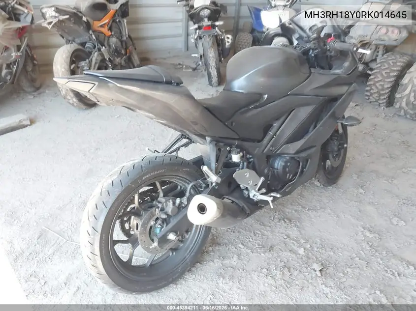 2024 Yamaha Yzfr3 A VIN: MH3RH18Y0RK014645 Lot: 45394211