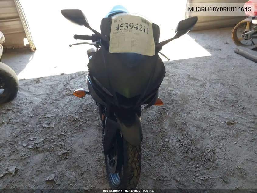 2024 Yamaha Yzfr3 A VIN: MH3RH18Y0RK014645 Lot: 45394211