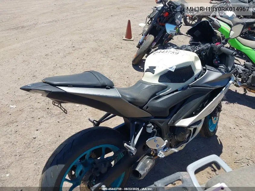 2024 Yamaha Yzfr3 A VIN: MH3RH18Y0RK014967 Lot: 45443759