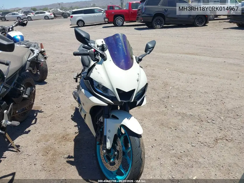 2024 Yamaha Yzfr3 A VIN: MH3RH18Y0RK014967 Lot: 45443759