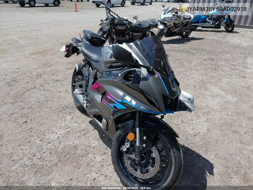 2024 Yamaha Yzfr7 VIN: JYARM38Y5RA002918 Lot: 45458620