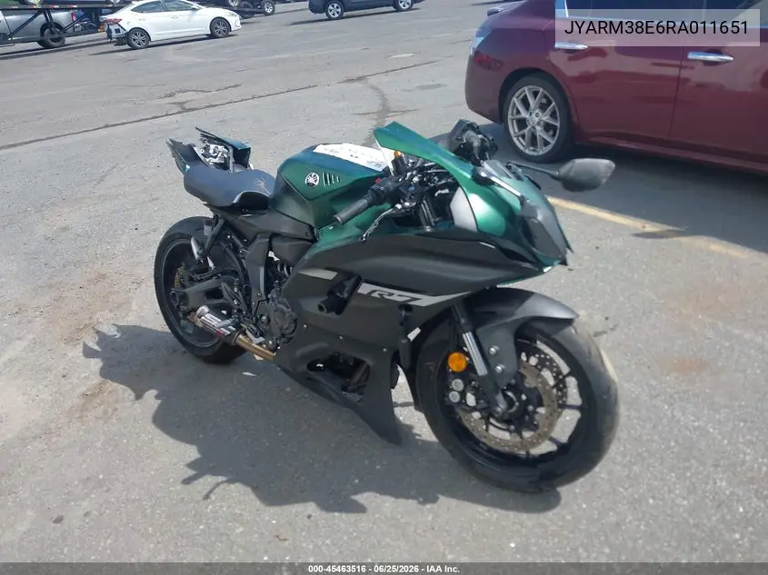 2024 Yamaha Yzfr7 VIN: JYARM38E6RA011651 Lot: 45463516