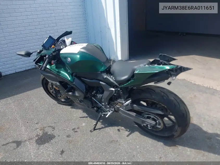 2024 Yamaha Yzfr7 VIN: JYARM38E6RA011651 Lot: 45463516