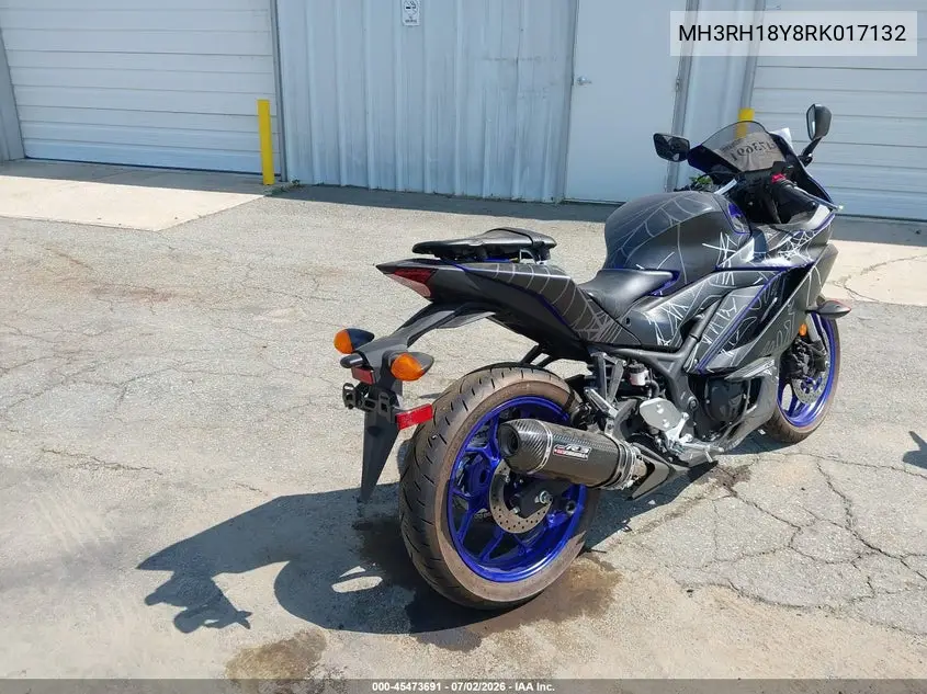 2024 Yamaha Yzfr3 A VIN: MH3RH18Y8RK017132 Lot: 45473691