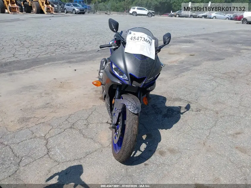 2024 Yamaha Yzfr3 A VIN: MH3RH18Y8RK017132 Lot: 45473691