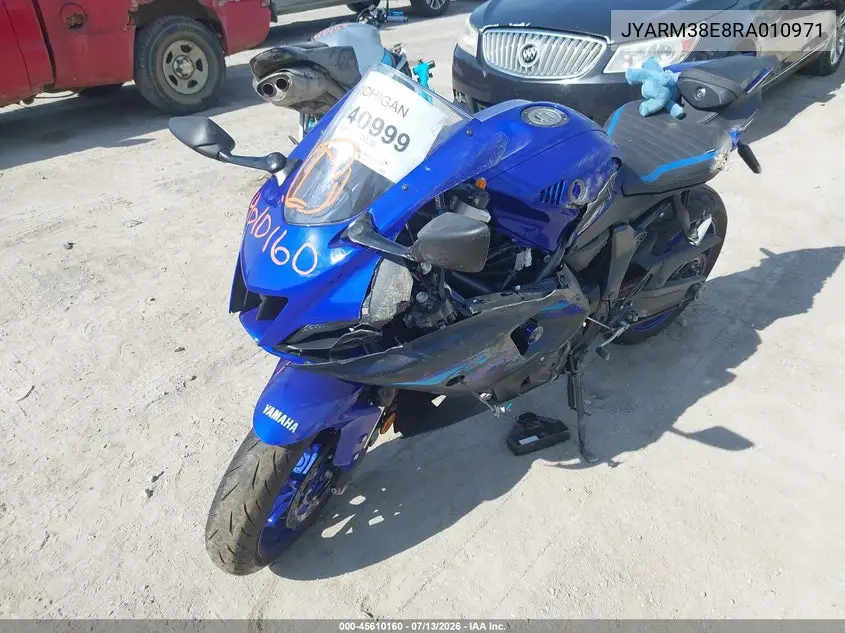 2024 Yamaha Yzfr7 VIN: JYARM38E8RA010971 Lot: 45610160