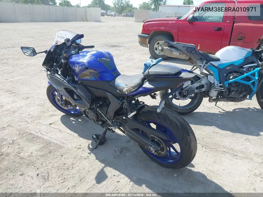 2024 Yamaha Yzfr7 VIN: JYARM38E8RA010971 Lot: 45610160