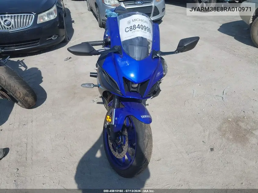 2024 Yamaha Yzfr7 VIN: JYARM38E8RA010971 Lot: 45610160
