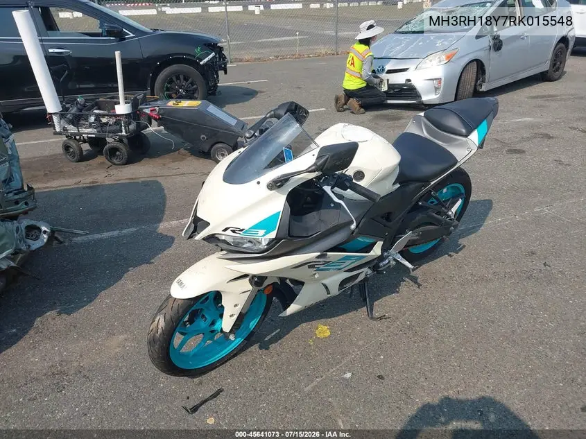 2024 Yamaha Yzfr3 A VIN: MH3RH18Y7RK015548 Lot: 45641073