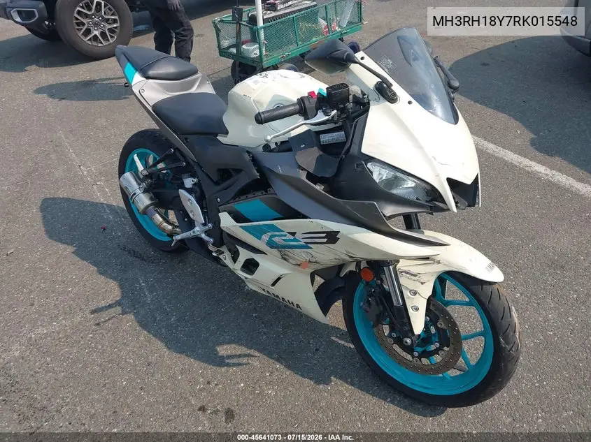 2024 Yamaha Yzfr3 A VIN: MH3RH18Y7RK015548 Lot: 45641073