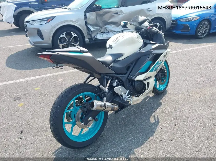 2024 Yamaha Yzfr3 A VIN: MH3RH18Y7RK015548 Lot: 45641073
