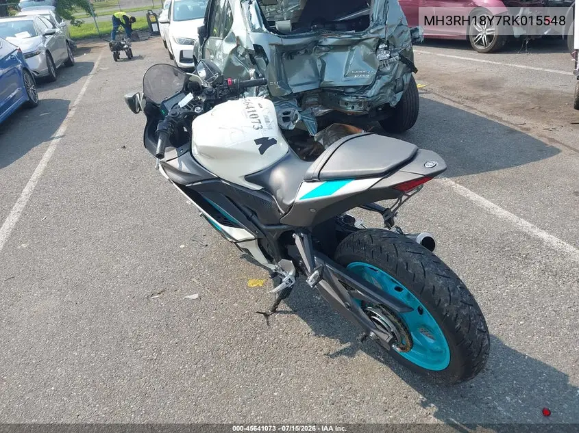 2024 Yamaha Yzfr3 A VIN: MH3RH18Y7RK015548 Lot: 45641073