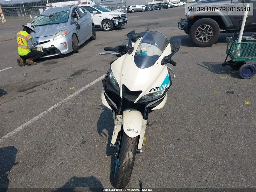 2024 Yamaha Yzfr3 A VIN: MH3RH18Y7RK015548 Lot: 45641073