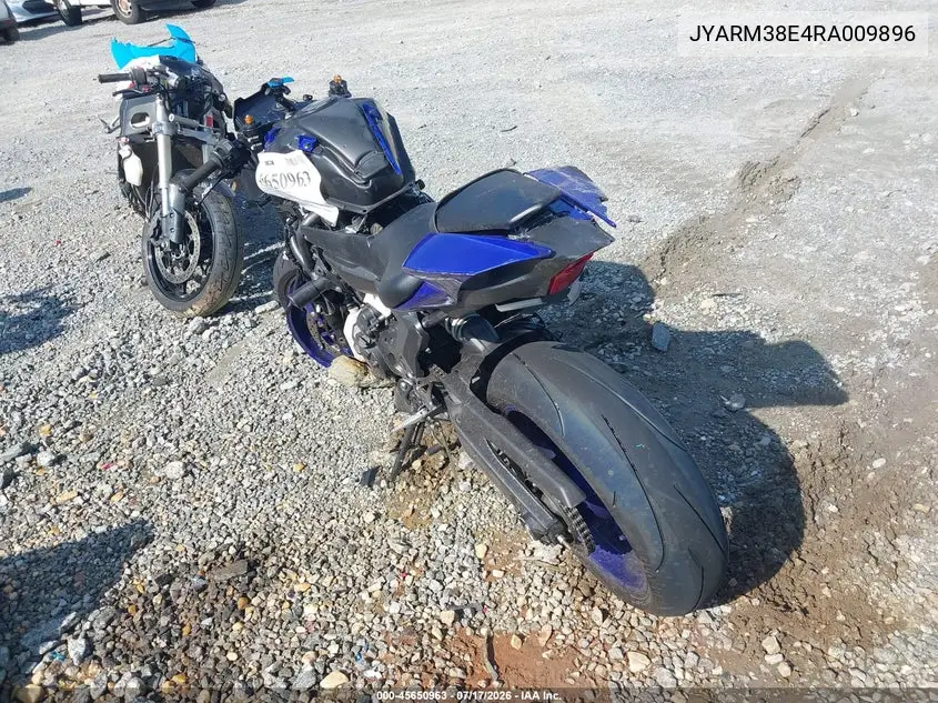 2024 Yamaha Yzfr7 VIN: JYARM38E4RA009896 Lot: 45650963