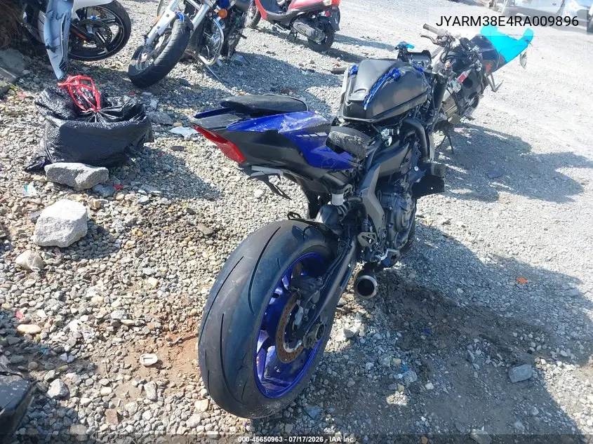 2024 Yamaha Yzfr7 VIN: JYARM38E4RA009896 Lot: 45650963