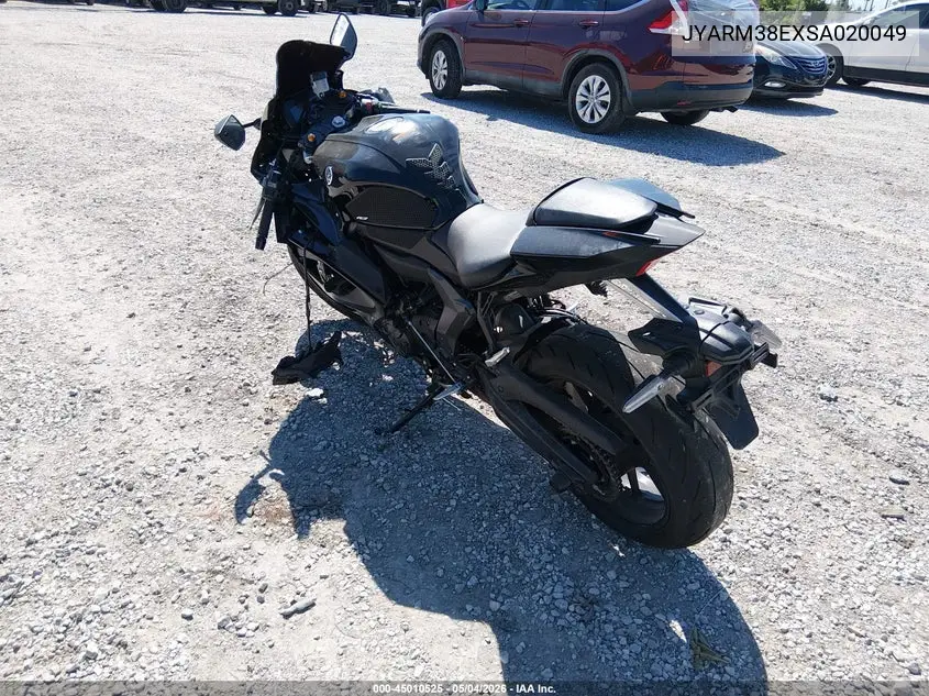 2025 Yamaha Yzfr7 VIN: JYARM38EXSA020049 Lot: 45010525