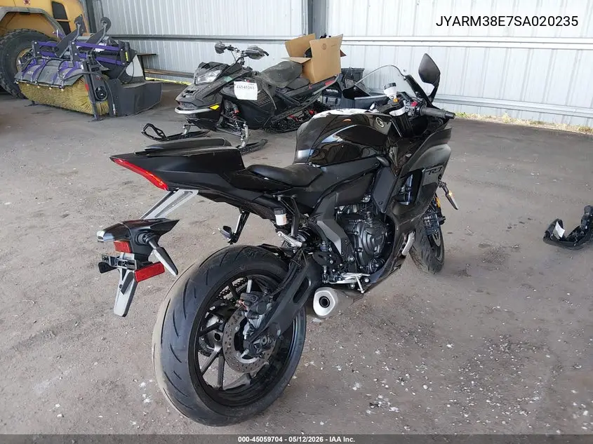 2025 Yamaha Yzfr7 VIN: JYARM38E7SA020235 Lot: 45059704