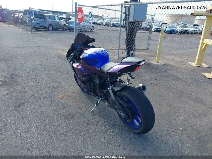 2025 Yamaha Yzf1000 VIN: JYARNA7E0SA000525 Lot: 45067667