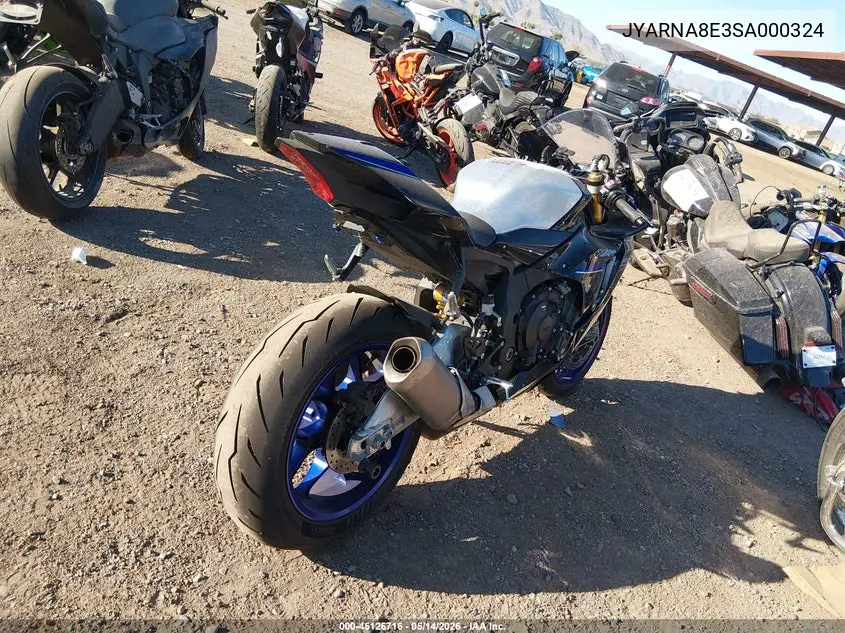 2025 Yamaha Yzf1000 D VIN: JYARNA8E3SA000324 Lot: 45126716