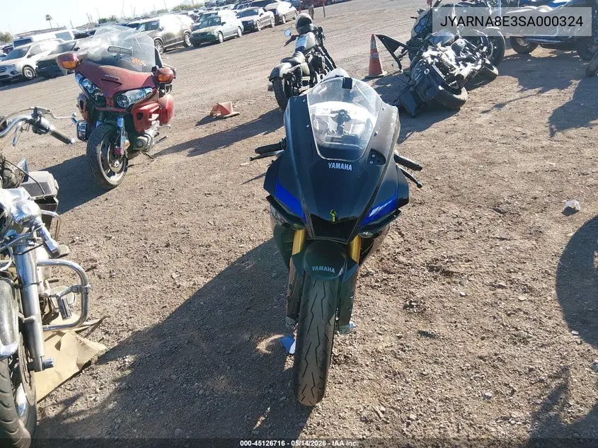 2025 Yamaha Yzf1000 D VIN: JYARNA8E3SA000324 Lot: 45126716