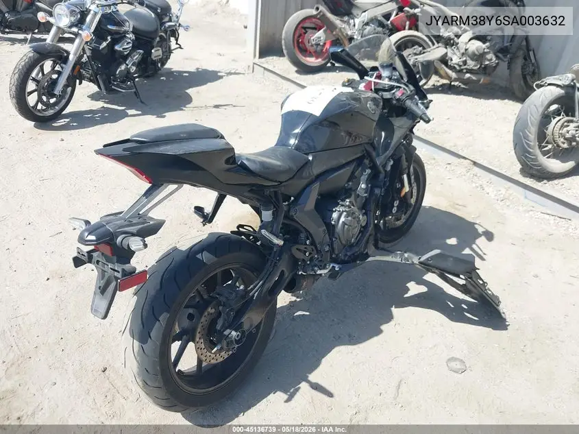2025 Yamaha Yzfr7 VIN: JYARM38Y6SA003632 Lot: 45136739