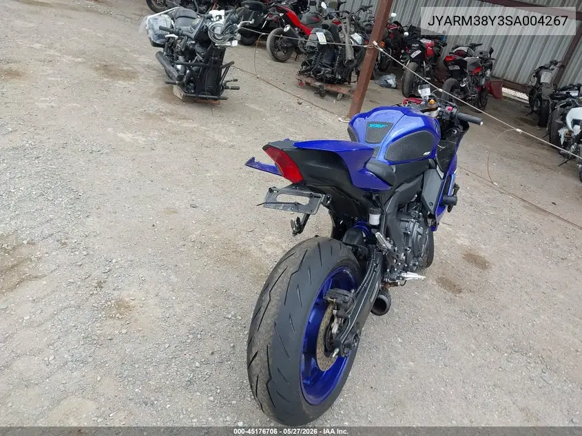 2025 Yamaha Yzfr7 VIN: JYARM38Y3SA004267 Lot: 45176706