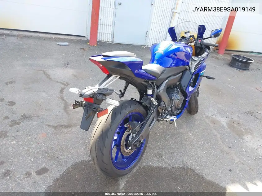 2025 Yamaha Yzfr7 VIN: JYARM38E9SA019149 Lot: 45278102