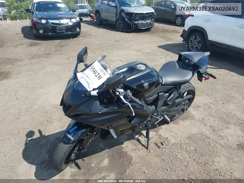 2025 Yamaha Yzfr7 VIN: JYARM38EXSA020892 Lot: 45335020