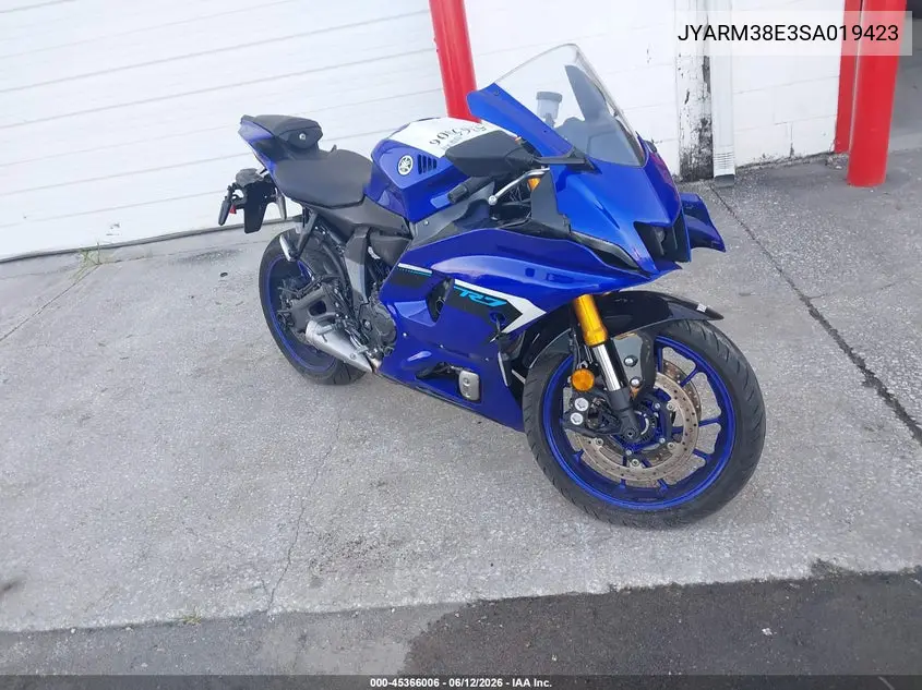 2025 Yamaha Yzfr7 VIN: JYARM38E3SA019423 Lot: 45366006