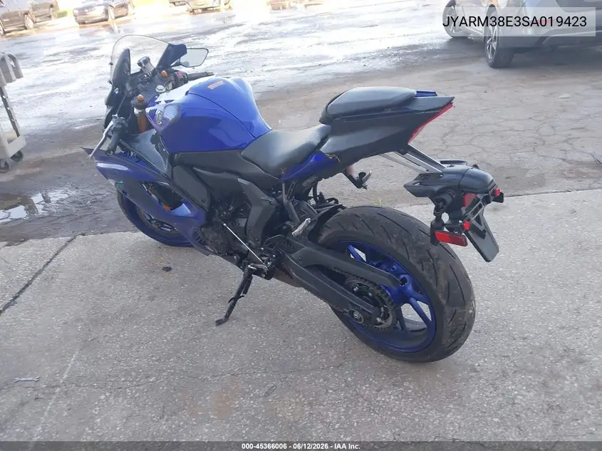 2025 Yamaha Yzfr7 VIN: JYARM38E3SA019423 Lot: 45366006