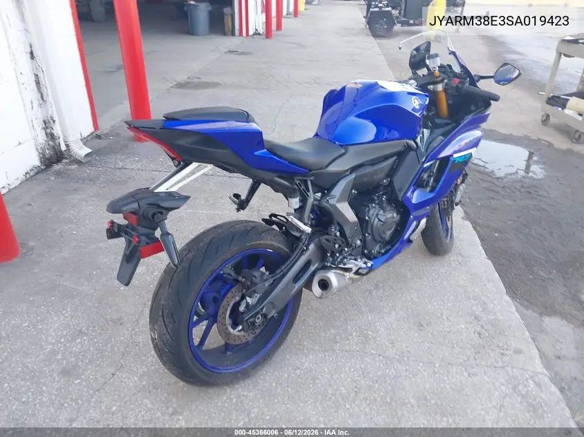2025 Yamaha Yzfr7 VIN: JYARM38E3SA019423 Lot: 45366006