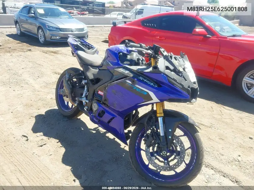 2025 Yamaha Yzfr3 VIN: M83RH25E625001808 Lot: 45494868