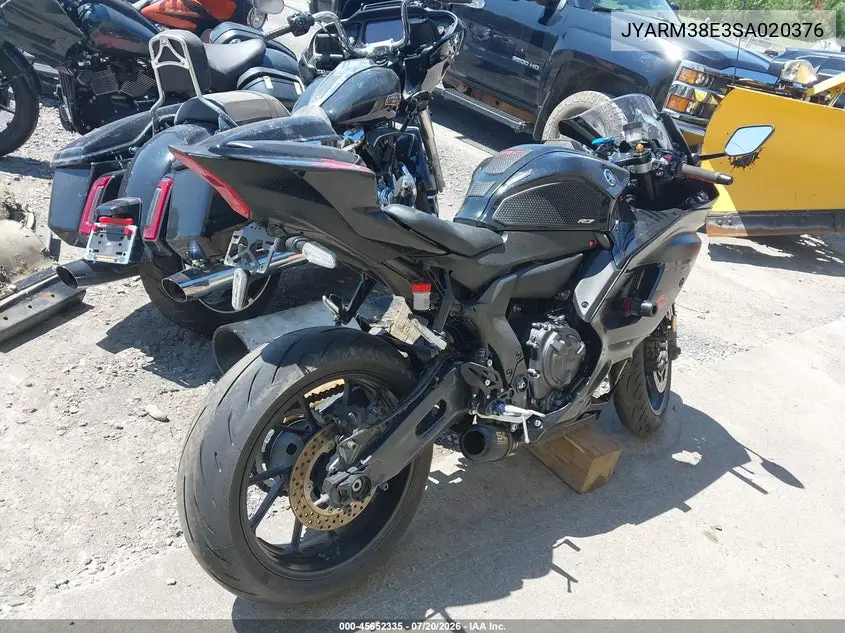 2025 Yamaha Yzfr7 VIN: JYARM38E3SA020376 Lot: 45652335