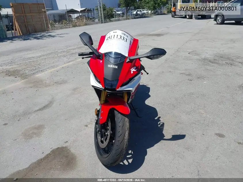 2026 Yamaha Yzfr7 VIN: JYARM60Y3TA000301 Lot: 45111333
