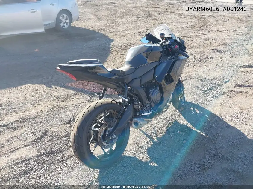 2026 Yamaha Yzfr7 VIN: JYARM60E6TA001240 Lot: 45303981