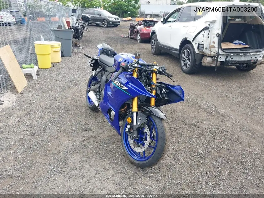 2026 Yamaha Yzfr7 VIN: JYARM60E4TA003200 Lot: 45408926