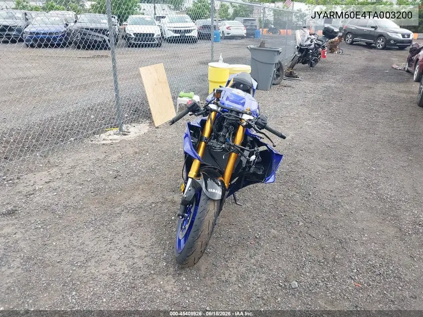 2026 Yamaha Yzfr7 VIN: JYARM60E4TA003200 Lot: 45408926